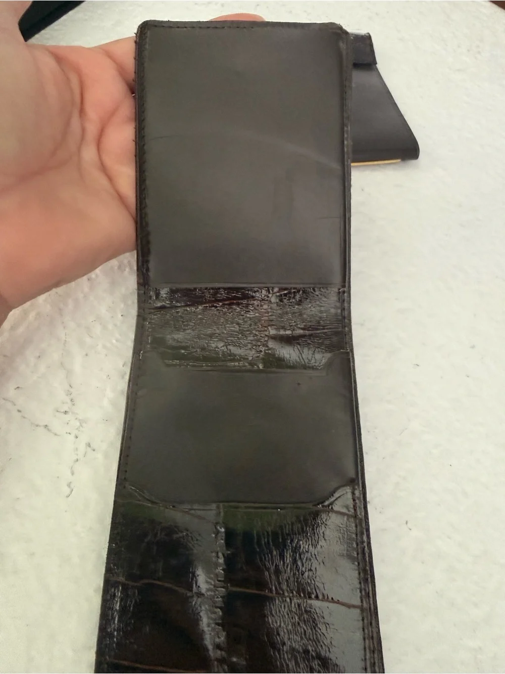 Men's Dark Brown Alligator Leather Bifold Wallet